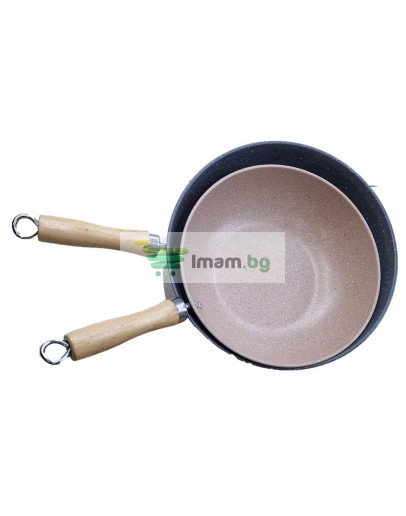 Уок тиган 28 см. дървена дръжка